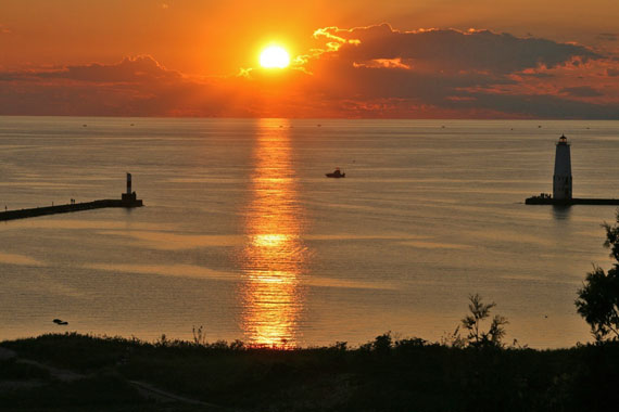 lighthouse sunset